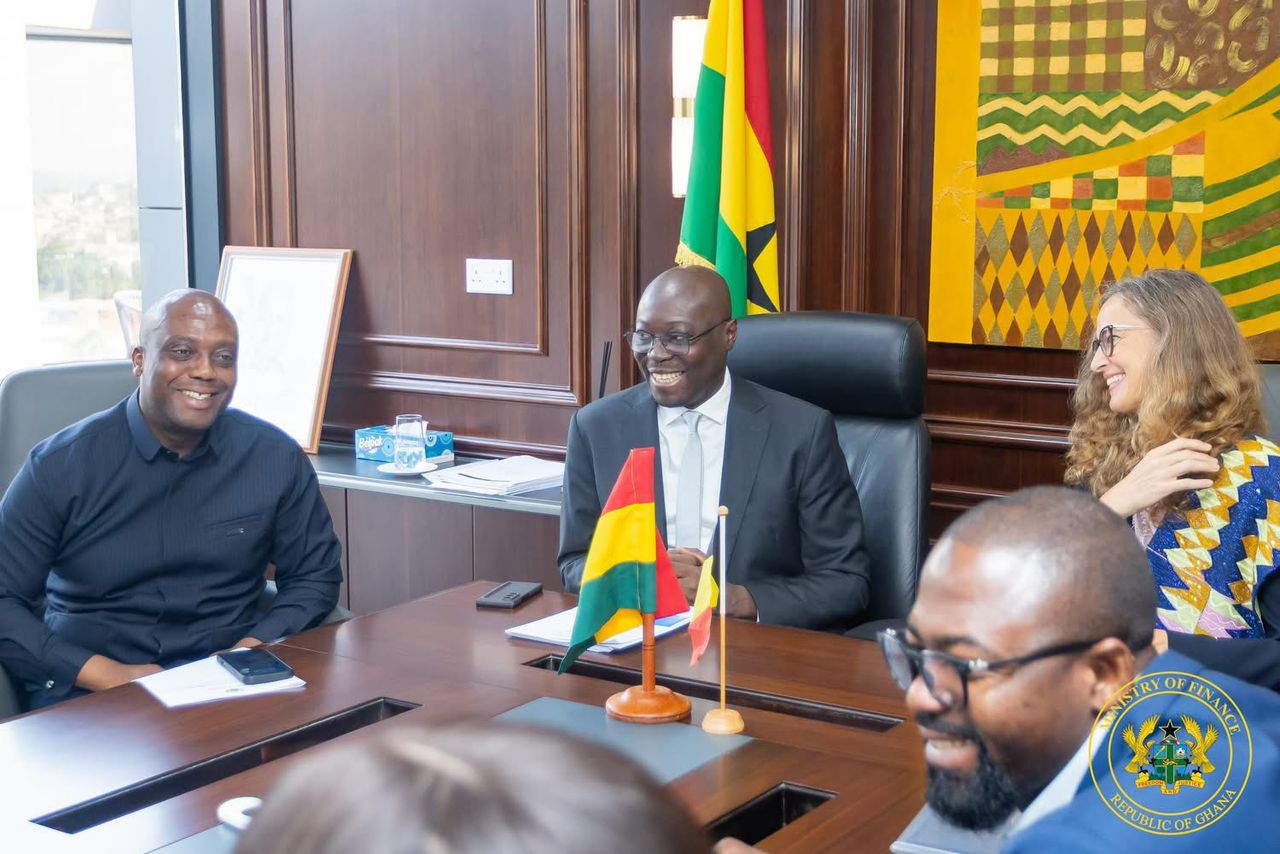 finance minister dr cassiel ato Ghana debt restructuringforson with deputy thomas ampem nyarko and belgium’s ambassador to ghana, carole van eyll
